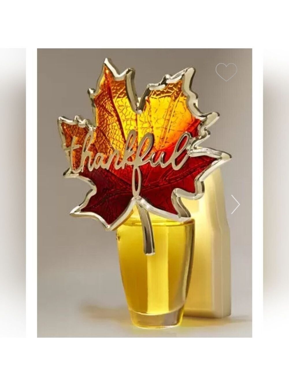 "THANKFUL" LEAF NIGHTLIGHT WALLFLOWER FRAGRANCE PLUG BY BATH & BODY WORKS